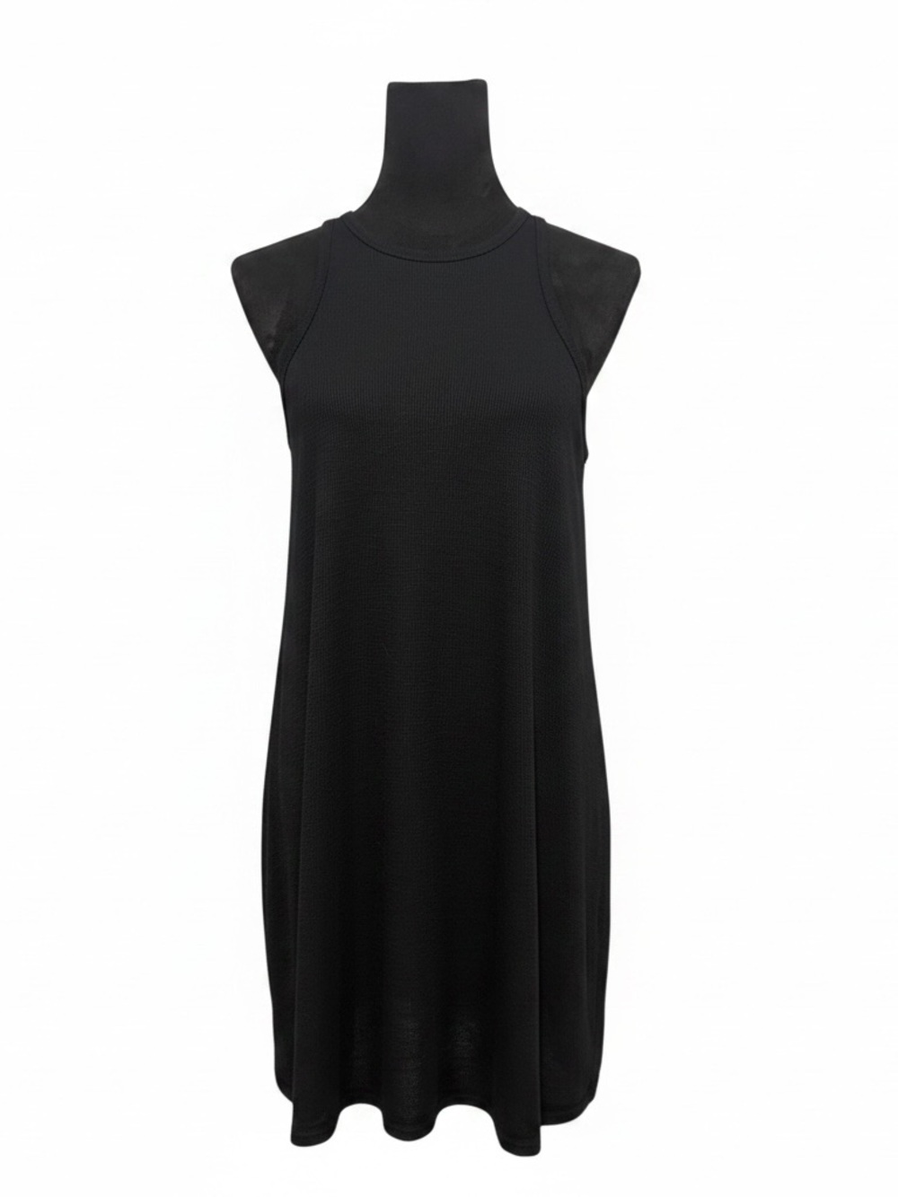 Free People FP Beach Sleeveless High Neck Shift Dress Black